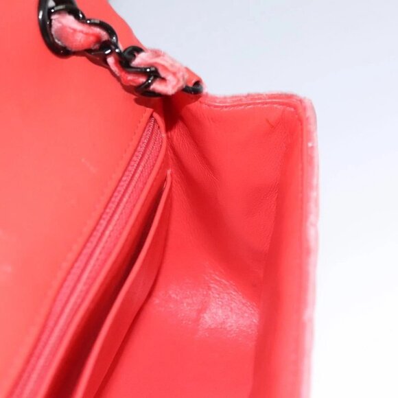 CHANEL Matelasse Chain Shoulder Bag Velor Pink CC Auth BD244V - Picture 11 of 16